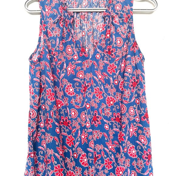 Gap Cotton sleeveless floral pattern top v neck - Picture 3 of 5